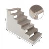 7-Tier Pet Stair, Portable Pet Ramp,  Natural