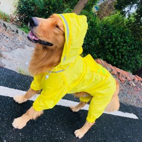 Dog Raincoat Border Shepherd Dog Clothing Waterproof (Option: Yellow-3XL)