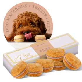 Dog Macarons - Count of 6 (Dog Treats | Dog Gifts) (Flavor: Lavender)