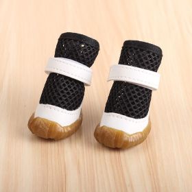 No Foot Loss When Going Out Pet Booties Small Dog (Option: Black 2 Pieces-4 Yards)