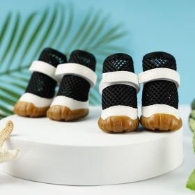 No Foot Loss When Going Out Pet Booties Small Dog (Option: Black 4 Only-5 Yards)